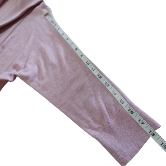 Lands' End Soft Pastel Pink Shawl Collar Cardigan Sweater Top - Picture 7 of 7